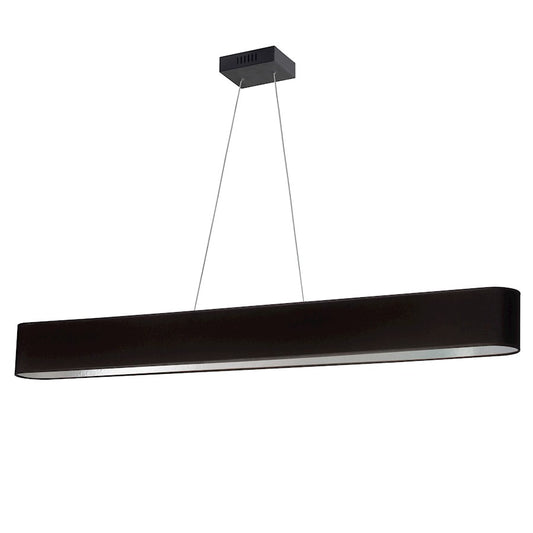 Dainolite Aubrey 51in 1-Light Oval Pendant | Modern Black Fabric and Matte Black Metal | Kitchen Island & Dining Room | Model AUB-R5030HP-MB-697