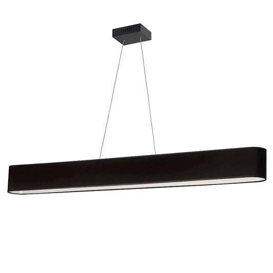 Dainolite Aubrey 51in 1-Light Pendant | Modern Matte Black and Black Fabric | Kitchen Island & Dining Room | 4 x 51 x 5 in | Model AUB-R5030HP-MB-797