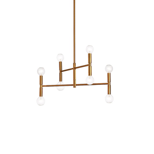 Dainolite Ava 18in 8-Light Chandelier | Modern Vintage Bronze Metal | Dining Room & Living Room | 18 x 18 x 12 in | Model AVA-188C-VB