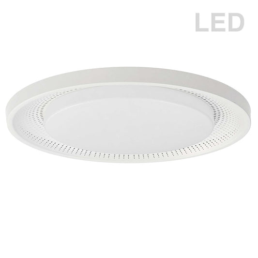 Dainolite Boullier 17in 1-Light Flush Mount | Modern Matte White and White Acrylic | Kitchen & Bedroom Ceiling Light | Model BLL-1730LEDFH-MW