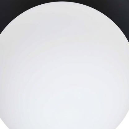 Dainolite Burlat 12.5in 1-Light Wall Sconce | Contemporary Matte Black Metal and White Glass | Hallway & Bathroom Accent | 12.5 x | Model BUR-131W-MB-WH