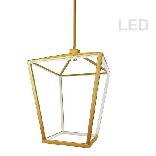 Dainolite Cage 13in 12-Light Chandelier | Contemporary Aged Brass and White Silicone | Dining Room & Living Room | Model CAG-2046C-AGB