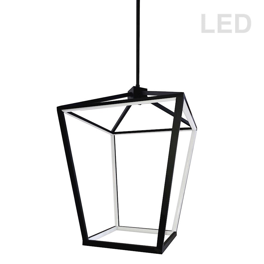 Dainolite Cage 13in 12-Light Chandelier | Contemporary Matte Black and White Silicone | Dining Room & Living Room | Model CAG-2046C-MB