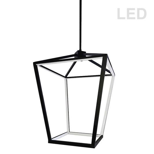Dainolite Cage 13in 12-Light Chandelier | Contemporary Matte Black and White Silicone | Dining Room & Living Room | Model CAG-2046C-MB