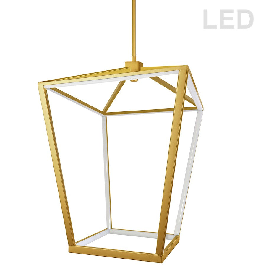 Dainolite Cage 17in 12-Light Chandelier | Industrial Aged Brass and White Silicone | Dining Room & Living Room | 17 x 17 x 26 in | Model CAG-2664C-AGB