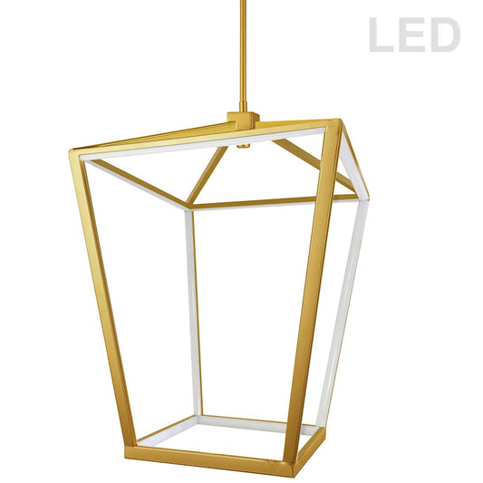 Dainolite Cage 17in 12-Light Chandelier | Industrial Aged Brass and White Silicone | Dining Room & Living Room | 17 x 17 x 26 in | Model CAG-2664C-AGB