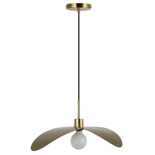 Dainolite Christobel 20in 1-Light Pendant | Contemporary Aged Brass and White Glass | Kitchen Island & Dining Room | Model CBL-201P-AGB