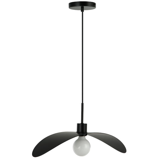 Dainolite Christobel 20in 1-Light Pendant | Contemporary Matte Black and White Glass | Kitchen Island & Dining Room | Model CBL-201P-MB