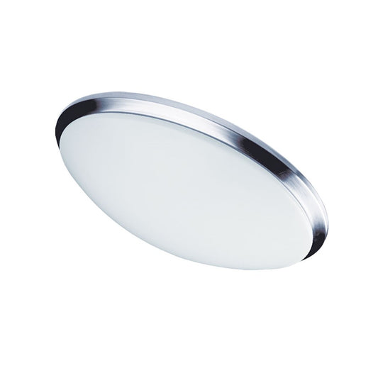 Dainolite LED 15in 1-Light Flush Mount | Polished Chrome and White Acrylic | Kitchen & Bathroom | 15 x 15 x 3 in, 22W Dimmable | Model CFLED-L1522-PC