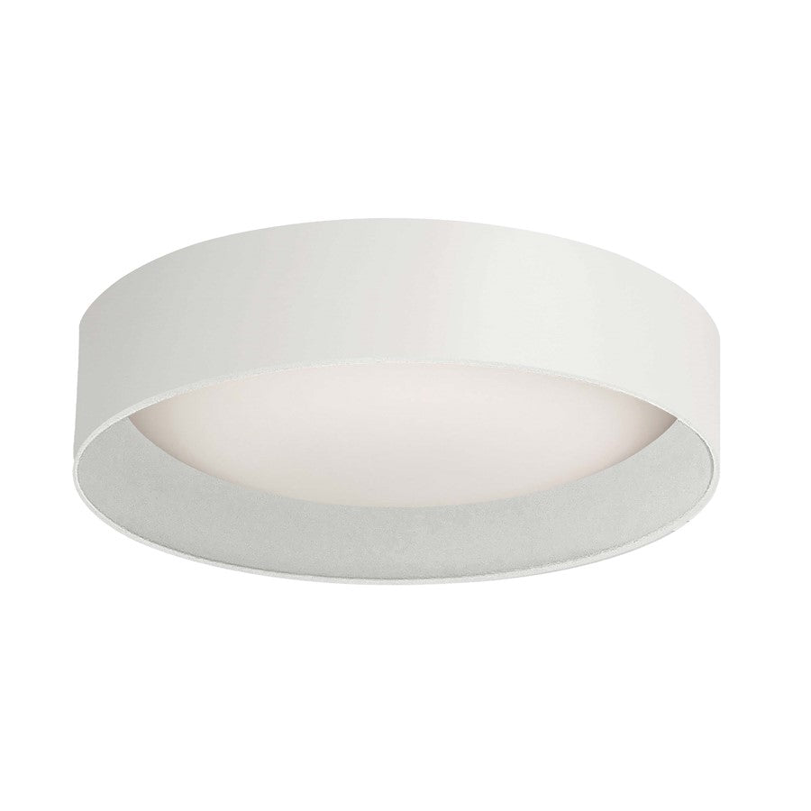 Dainolite Carmen 11in 1-Light Flush Mount | Modern Matte White and White Acrylic | Bedroom & Hallway | 11 x 11 x 3 in | Model CMN-1114LEDFH-MW
