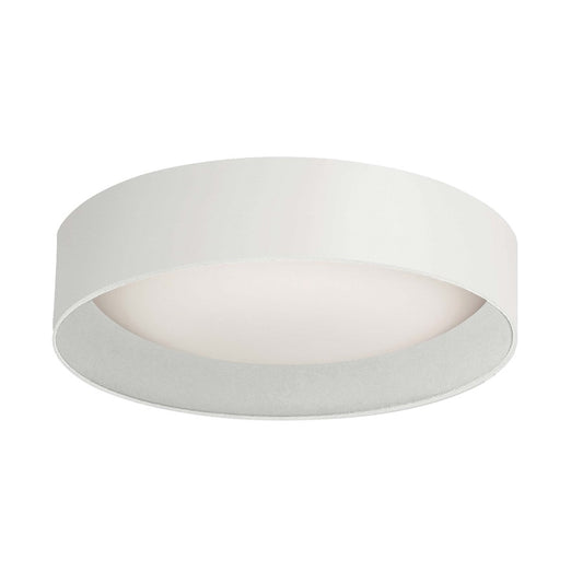 Dainolite Carmen 11in 1-Light Flush Mount | Modern Matte White and White Acrylic | Bedroom & Hallway | 11 x 11 x 3 in | Model CMN-1114LEDFH-MW