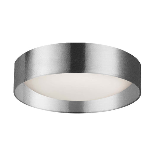 Dainolite Carmen 11in 1-Light Flush Mount | Modern Polished Chrome and White Acrylic | Bedroom & Hallway | 11 x 11 x 3 in | Model CMN-1114LEDFH-PC