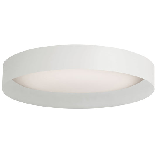Dainolite Carmen 15in 1-Light Flush Mount | Modern Matte White and White Acrylic | Bedroom & Hallway | 15 x 15 x 3 in | Model CMN-1522LEDFH-MW