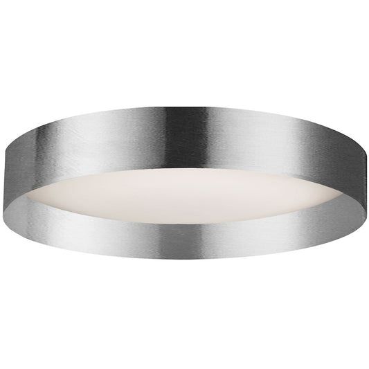 Dainolite Carmen 15in 1-Light Flush Mount | Modern Polished Chrome and White Acrylic | Bedroom & Hallway | 15 x 15 x 3 in | Model CMN-1522LEDFH-PC