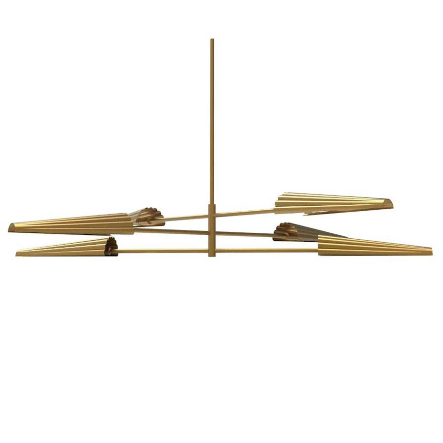 Dainolite Cassie 48in 6-Light 3-Tier Chandelier | Contemporary Aged Brass Metal | Dining Room & Kitchen Island | 48 x 48 x 6 in | Model CSE-476C-AGB