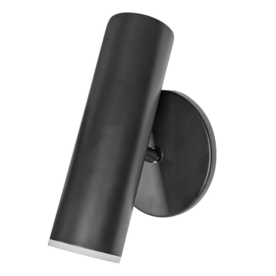 Dainolite Constance 8in 1-Light Wall Sconce | Modern Matte Black and Frosted Acrylic | Bedroom & Hallway Accent | 2 x 2 x 8 in | Model CST-106LEDW-MB