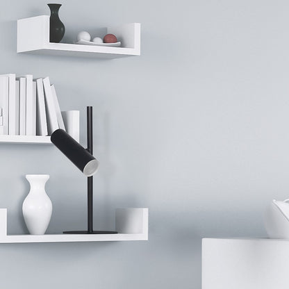 Dainolite Constance 20in 1-Light Table Lamp | Modern Matte Black and Frosted Acrylic | Bedroom & Office Desk | Model CST-196LEDT-MB