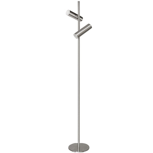 Dainolite Constance 62in Floor Lamp | Modern Satin Chrome and Frosted Acrylic | Living Room & Bedroom | 860 Lumens, Dimmable | Model CST-6112LEDF-SC