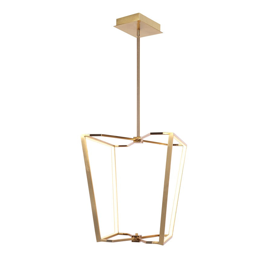 Dainolite Curant 16in 1-Light LED Chandelier | Modern Aged Brass and White Silicone | Dining Room & Kitchen Island | Model CUR-1848C-AGB