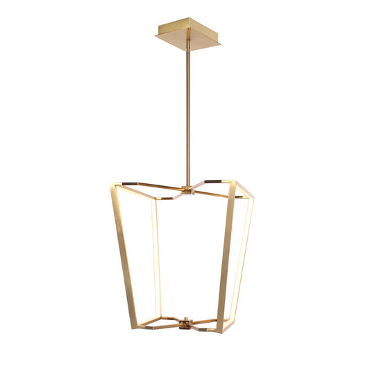 Dainolite Curant 16in 1-Light LED Chandelier | Modern Aged Brass and White Silicone | Dining Room & Kitchen Island | Model CUR-1848C-AGB