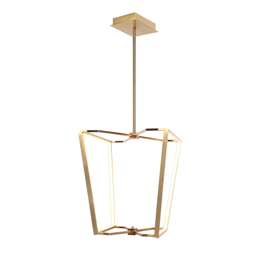 Dainolite Curant 16in 1-Light LED Chandelier | Modern Aged Brass and White Silicone | Dining Room & Kitchen Island | Model CUR-1848C-AGB
