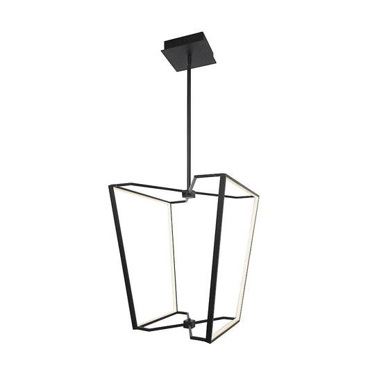 Dainolite Curant 16in 1-Light LED Chandelier | Modern Matte Black and White Silicone | Dining Room & Kitchen Island | Model CUR-1848C-MB