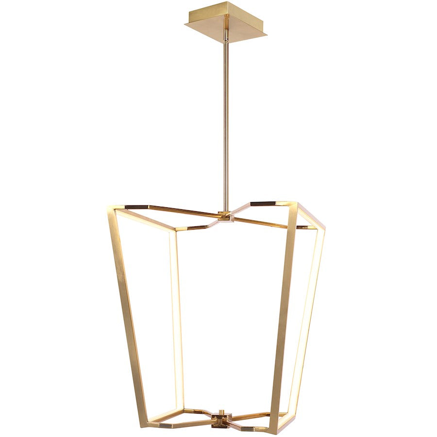 Dainolite Curant 21in 1-Light Chandelier | Modern Aged Brass and White Silicone | Dining Room & Kitchen Island | 4500 Lumens | Model CUR-2260C-AGB