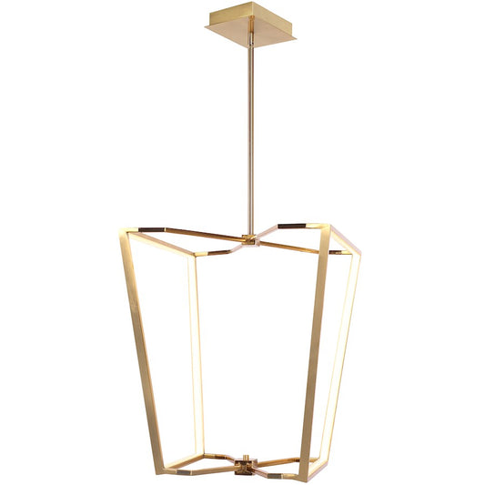 Dainolite Curant 21in 1-Light Chandelier | Modern Aged Brass and White Silicone | Dining Room & Kitchen Island | 4500 Lumens | Model CUR-2260C-AGB