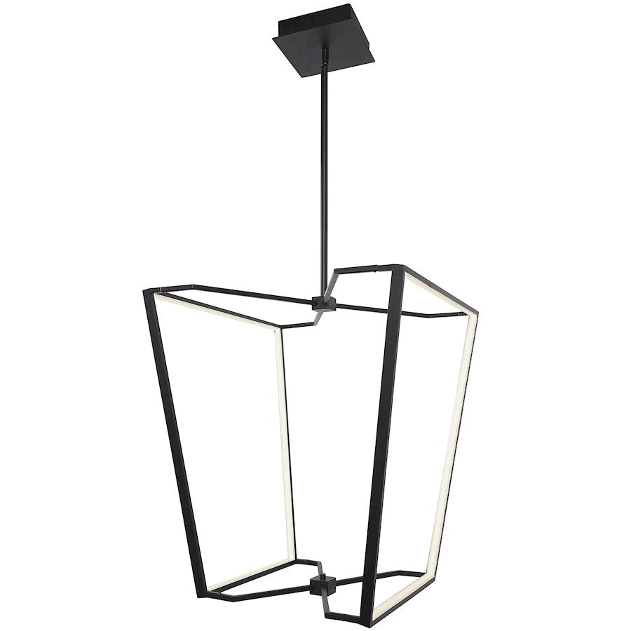 Dainolite Curant 21in 1-Light Chandelier | Modern Matte Black and White Silicone | Dining Room & Kitchen Island | 4500 Lumens | Model CUR-2260C-MB