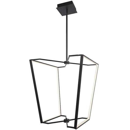 Dainolite Curant 21in 1-Light Chandelier | Modern Matte Black and White Silicone | Dining Room & Kitchen Island | 4500 Lumens | Model CUR-2260C-MB