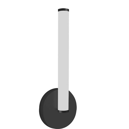 Dainolite Corvette 12in 1-Light Wall Sconce | Modern Matte Black and White Acrylic | Bathroom & Powder Room | 560 Lumens | Model CVT-148LEDW-MB