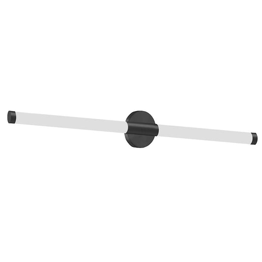 Dainolite Corvette 36in 1-Light LED Wall Sconce | Modern Matte Black and White Acrylic | Bathroom & Powder Room Vanity | Model CVT-3620LEDW-MB
