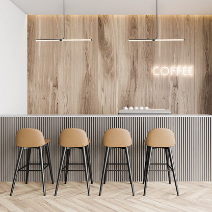 Dainolite Corvette 48in 1-Light LED Pendant | Modern Matte Black and White Acrylic | Kitchen Island & Dining Room | Model CVT-4824LEDHP-MB