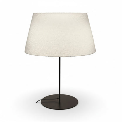 Dainolite Dalia 1-Light Table Lamp | Transitional Matte Black Metal and White Boucle Fabric | Living Room & Bedroom Accent | 22 x 22 x | Model DAL-281T-MB