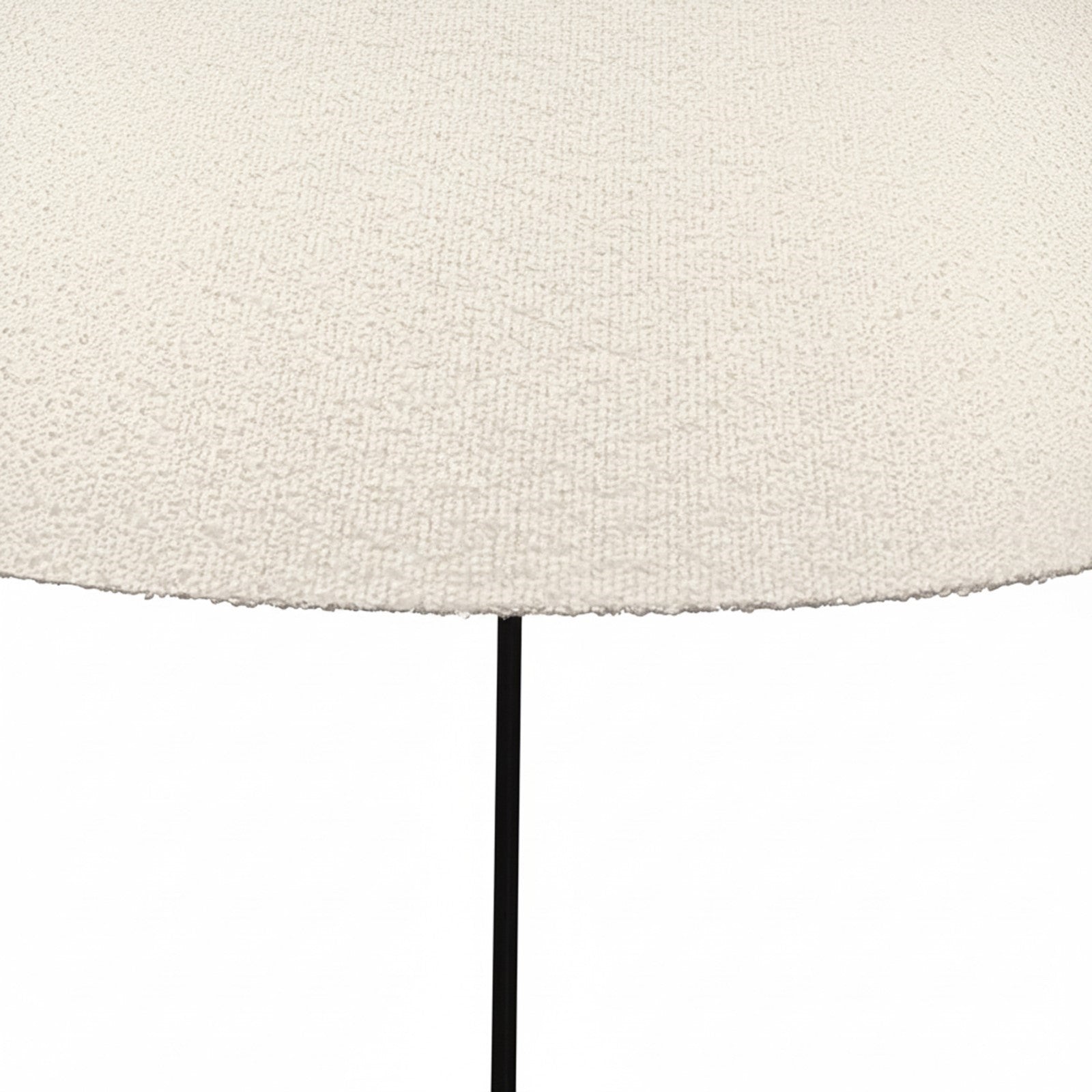Dainolite Dalia 1-Light Table Lamp | Transitional Matte Black Metal and White Boucle Fabric | Living Room & Bedroom Accent | 22 x 22 x | Model DAL-281T-MB