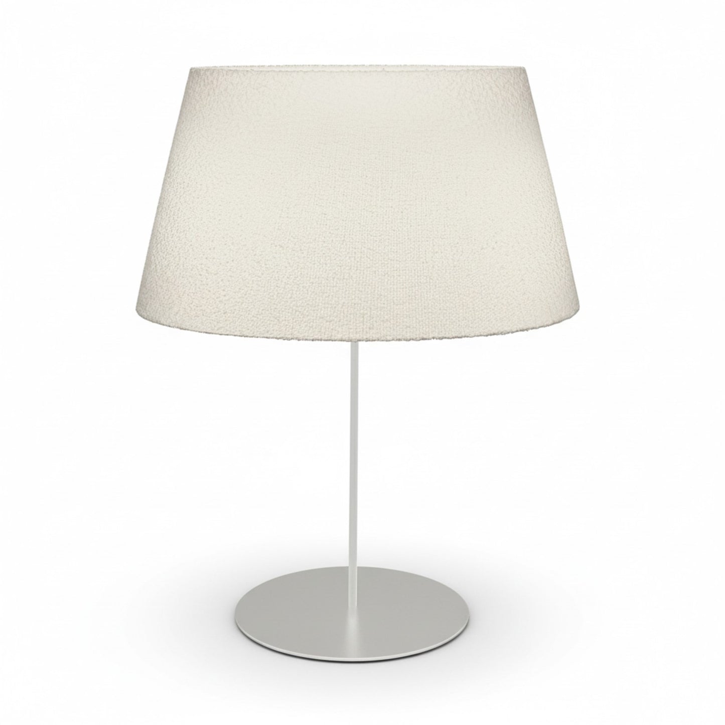 Dainolite Dalia 1-Light Table Lamp | Transitional Matte White Metal and White Boucle Fabric | Living Room & Bedroom Accent | 22 x 22 x | Model DAL-281T-MW