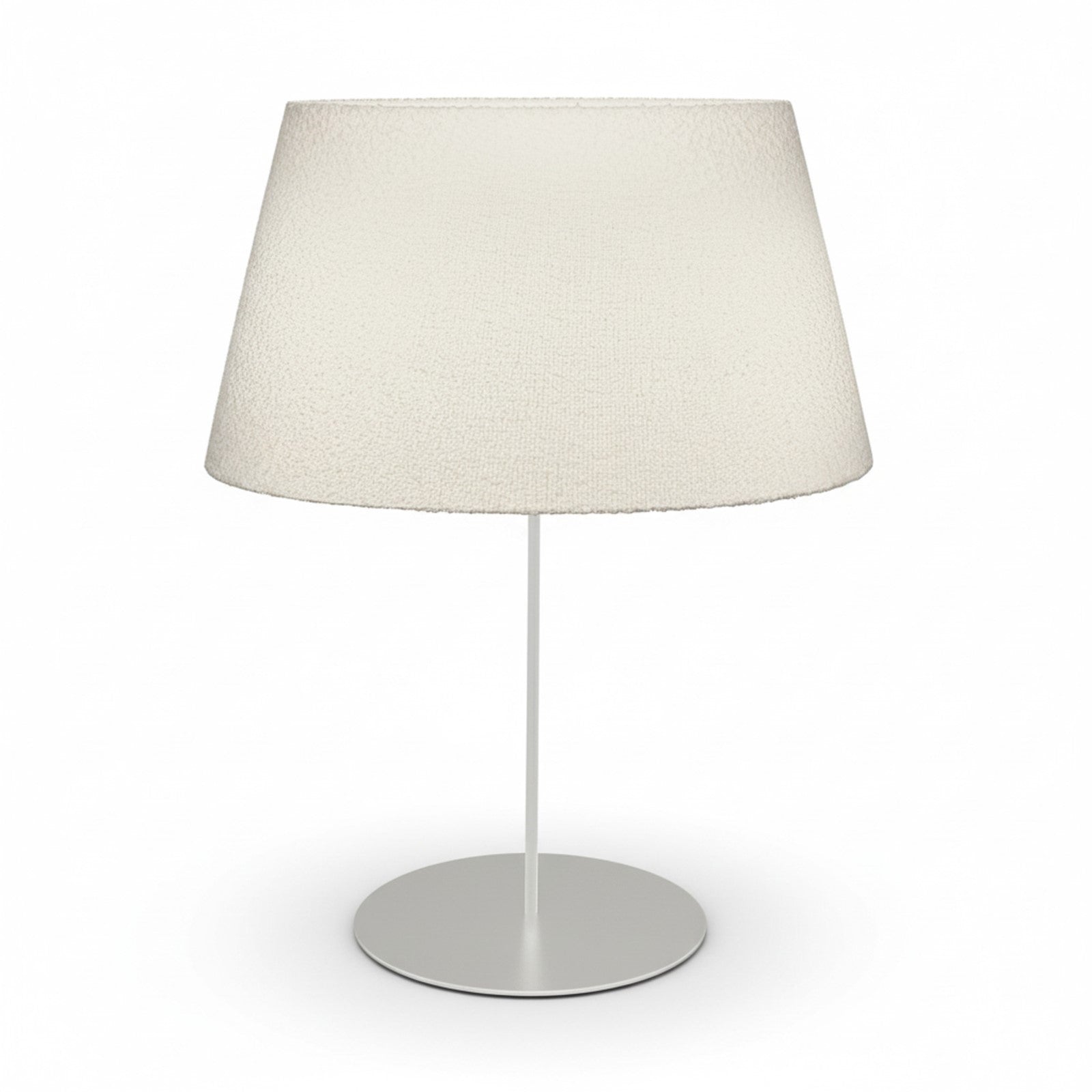 Dainolite Dalia 1-Light Table Lamp | Transitional Matte White Metal and White Boucle Fabric | Living Room & Bedroom Accent | 22 x 22 x | Model DAL-281T-MW