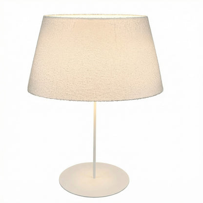 Dainolite Dalia 1-Light Table Lamp | Transitional Matte White Metal and White Boucle Fabric | Living Room & Bedroom Accent | 22 x 22 x | Model DAL-281T-MW