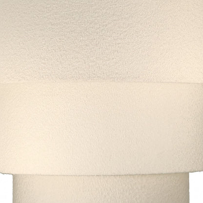 Dainolite Dalia 30in 9-Light Tiered Pendant | Transitional Matte Black and White Boucle Fabric | Dining Room & Kitchen Island | 30 x | Model DAL-309P-MB