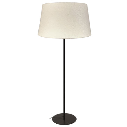 Dainolite Dalia 26in 1-Light Floor Lamp | Transitional Matte Black and White Boucle Fabric | Living Room & Bedroom Reading Lamp | 26 x | Model DAL-611F-MB