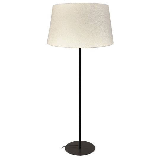 Dainolite Dalia 26in 1-Light Floor Lamp | Transitional Matte Black and White Boucle Fabric | Living Room & Bedroom Reading Lamp | 26 x | Model DAL-611F-MB