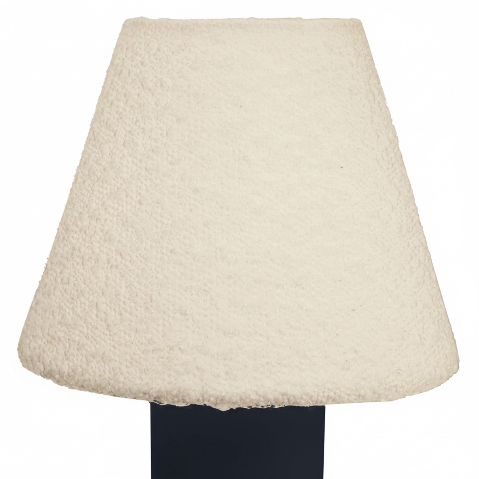 Dainolite Dalia 8in Table Lamp | Transitional Black Concrete and White Boucle Fabric | Bedroom & Living Room Accent | 1-Light E26, 60W | Model DAL-91T-MB
