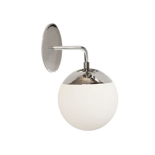 Dainolite Dayana 11in 1-Light Wall Sconce | Transitional Polished Chrome and White Glass | Bathroom & Hallway Accent | Model DAY-141W-PC