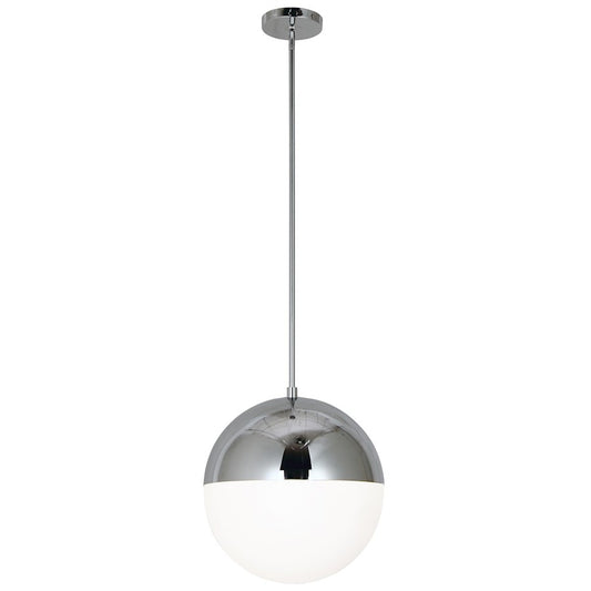 Dainolite Dayana 14in 3-Light Pendant | Polished Chrome and White Glass | Kitchen Island & Dining Room | 14 x 14 x 14 in | Model DAY-143P-PC