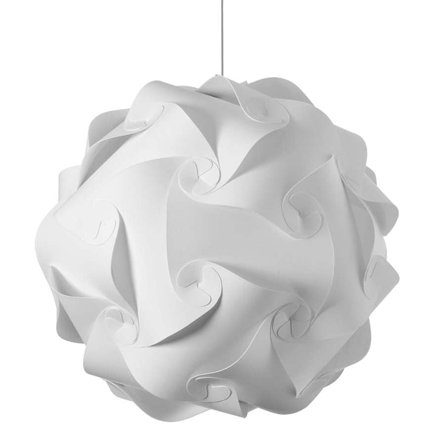 Dainolite Daino Ball Globus Large 26in 3-Light Pendant | Modern White Fabric Shade | Kitchen Island & Dining Room | 26 x 26 x 26 in | Model DBL-L-790
