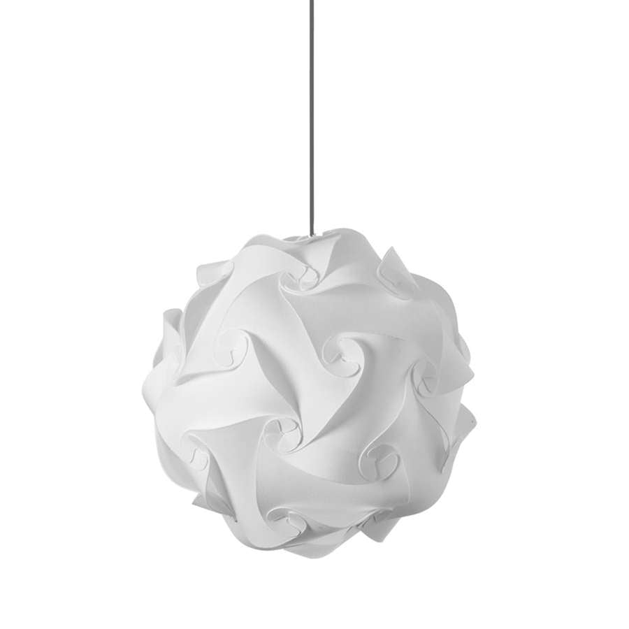 Dainolite Daino Ball Globus Medium 1-Light Pendant | Modern White Fabric Shade | Kitchen Island & Dining Room | 18 x 18 x 18 in | Model DBL-M-790