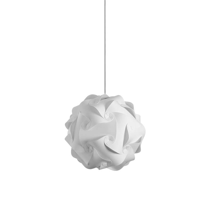 Dainolite Daino Ball Globus 13in 1-Light Pendant | Modern White Fabric Shade | Kitchen Island & Dining Room | 13 x 13 x 13 in | Model DBL-S-790