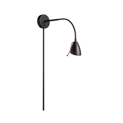Dainolite Windford 20in 1-Light Wall Sconce | Matte Black Metal Gooseneck | Bedroom & Office | 20 x 4.5 x 4.5 in | Model DGUW224-MB
