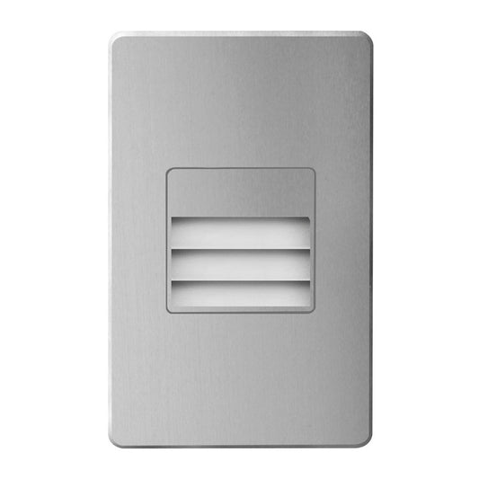Dainolite DLEDW-234 5in 1-Light LED Wall Sconce | Modern Brushed Aluminum with Louver | Outdoor Covered Patio & Entryway | Model DLEDW-234-BA