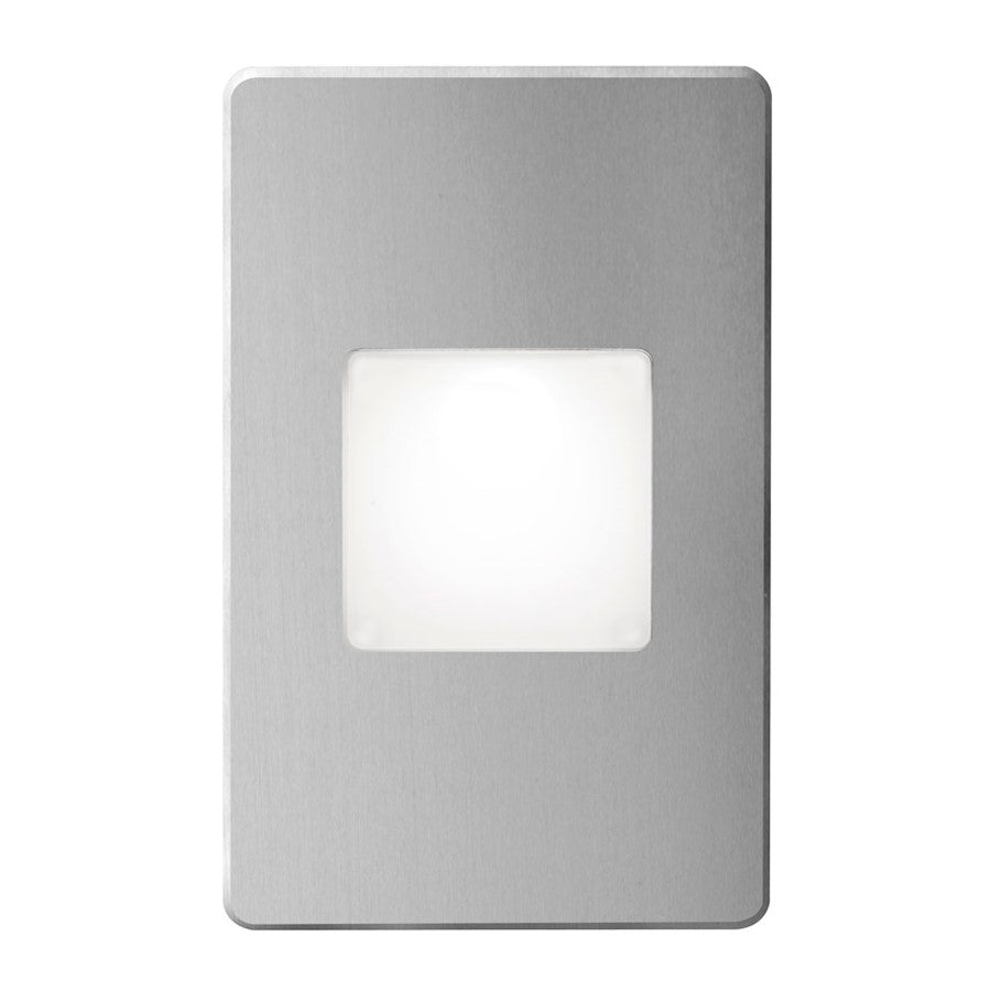 Dainolite DLEDW-245 5in 1-Light LED Wall Sconce | Modern Brushed Aluminum with White Lens | Outdoor Covered Patio & Entryway | Model DLEDW-245-BA